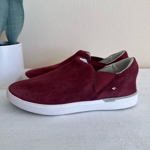 Kizik Paris Maroon Suede Slip On Sneakers Women’s 7 - Picture 6 of 14